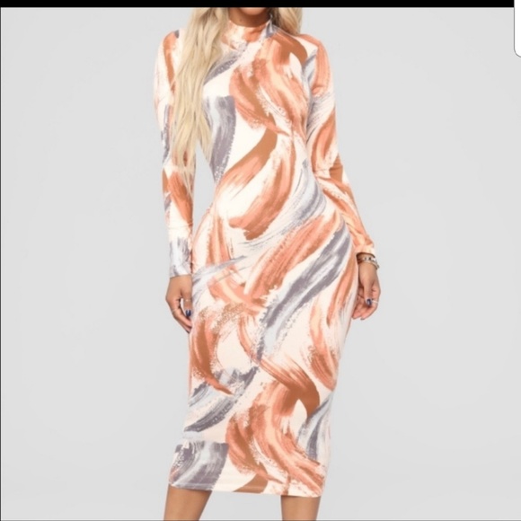 Fashion Nova Dresses & Skirts - FASHION NOVA COZY CURVE HUGGING TURTLE  NECK DRESS